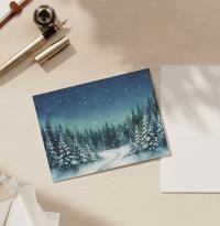 Cards - Winter Forest - Christmas Cards, in singles or bulk packs