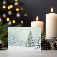 Holiday Greeting Cards, 3 Pack, Christmas Trees, Bulk Set of Gift Cards