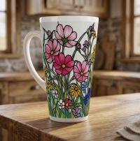 Latte 17oz Ceramic Mug - Coffee or Tea Cup, Extra Tall
