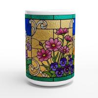Large and Small Ceramic Mug Set, 15oz and 11oz Cups