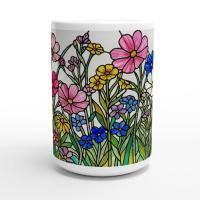 Large and Small Ceramic Mug Set, 15oz and 11oz Cups