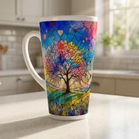 Latte 17oz Ceramic Mug - Coffee or Tea Cup, Extra Tall