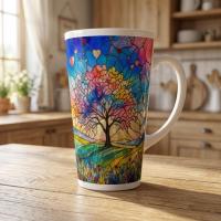 Latte 17oz Ceramic Mug - Coffee or Tea Cup, Extra Tall