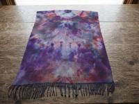 Hand Dyed Tie Dye Pashmina, Blanket Shawl, Wide Scarf, Head Wrap - Rayon Shawl