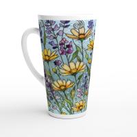 Latte 17oz Ceramic Mug - Coffee or Tea Cup, Extra Tall