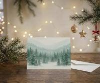 Holiday Greeting Cards, 3 Pack, Christmas Trees, Bulk Set of Gift Cards