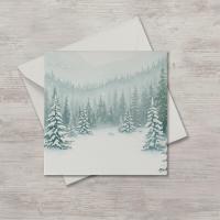 Holiday Greeting Cards, 3 Pack, Christmas Trees, Bulk Set of Gift Cards