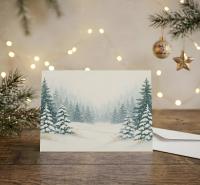 Holiday Greeting Cards, 3 Pack, Christmas Trees, Bulk Set of Gift Cards