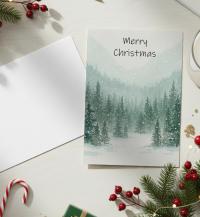 Holiday Greeting Cards, 3 Pack, Christmas Trees, Bulk Set of Gift Cards