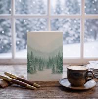 Holiday Greeting Cards, 3 Pack, Christmas Trees, Bulk Set of Gift Cards