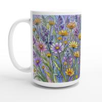 Floral Cups -  Large and Small Ceramic Mugs