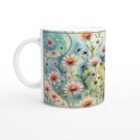 Floral Cups -  Large and Small Ceramic Mugs