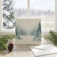 Holiday Greeting Cards, 3 Pack, Christmas Trees, Bulk Set of Gift Cards