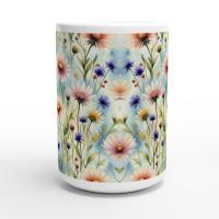 Floral Cups -  Large and Small Ceramic Mugs