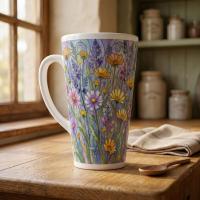 Latte 17oz Ceramic Mug - Coffee or Tea Cup, Extra Tall