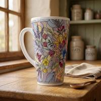 Latte 17oz Ceramic Mug - Coffee or Tea Cup, Extra Tall