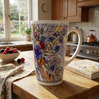 Latte 17oz Ceramic Mug - Coffee or Tea Cup, Extra Tall