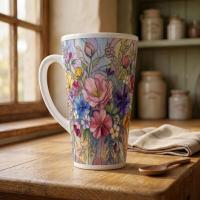 Latte 17oz Ceramic Mug - Coffee or Tea Cup, Extra Tall