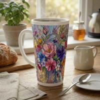 Latte 17oz Ceramic Mug - Coffee or Tea Cup, Extra Tall