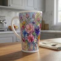 Latte 17oz Ceramic Mug - Coffee or Tea Cup, Extra Tall