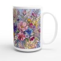 Floral Cups -  Large and Small Ceramic Mugs