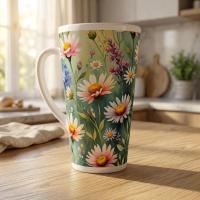Latte 17oz Ceramic Mug - Coffee or Tea Cup, Extra Tall