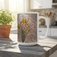 Floral Cups -  Large and Small Ceramic Mugs