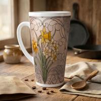 Latte 17oz Ceramic Mug - Coffee or Tea Cup, Extra Tall