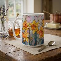Floral Cups -  Large and Small Ceramic Mugs