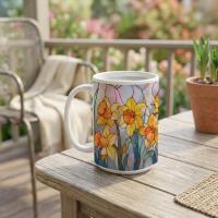 Floral Cups -  Large and Small Ceramic Mugs