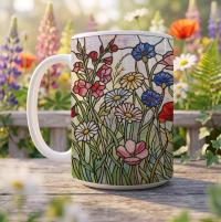 Floral Cups -  Large and Small Ceramic Mugs
