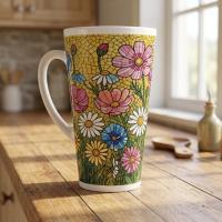Latte 17oz Ceramic Mug - Coffee or Tea Cup, Extra Tall