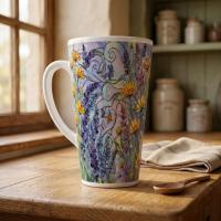 Latte 17oz Ceramic Mug - Coffee or Tea Cup, Extra Tall