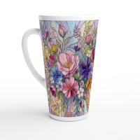 Latte 17oz Ceramic Mug - Coffee or Tea Cup, Extra Tall