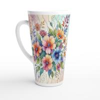 Latte 17oz Ceramic Mug - Coffee or Tea Cup, Extra Tall