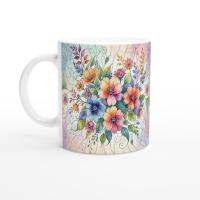 Floral Cups -  Large and Small Ceramic Mugs