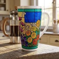 Latte 17oz Ceramic Mug - Coffee or Tea Cup, Extra Tall