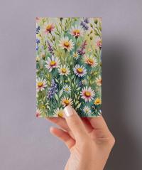 Set of 3 Watercolor Floral Greeting Cards, Blank Inside, Multiple Sizes