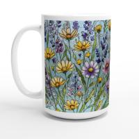 Floral Cups -  Large and Small Ceramic Mugs
