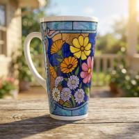 Latte 17oz Ceramic Mug - Coffee or Tea Cup, Extra Tall