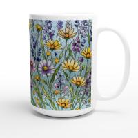 Floral Cups -  Large and Small Ceramic Mugs