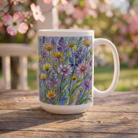 Floral Cups -  Large and Small Ceramic Mugs