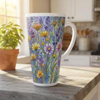 Latte 17oz Ceramic Mug - Coffee or Tea Cup, Extra Tall
