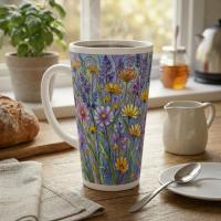 Latte 17oz Ceramic Mug - Coffee or Tea Cup, Extra Tall