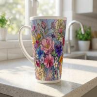 Latte 17oz Ceramic Mug - Coffee or Tea Cup, Extra Tall