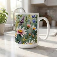 Floral Cups -  Large and Small Ceramic Mugs
