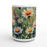 Floral Cups -  Large and Small Ceramic Mugs