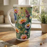 Latte 17oz Ceramic Mug - Coffee or Tea Cup, Extra Tall