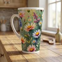 Latte 17oz Ceramic Mug - Coffee or Tea Cup, Extra Tall