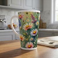 Latte 17oz Ceramic Mug - Coffee or Tea Cup, Extra Tall